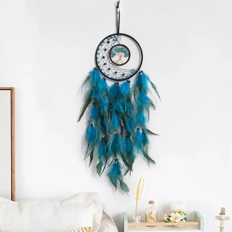 Attrape-Rêves Arbre de Vie et Pierres Naturelles  Amulette LUNASTRAL