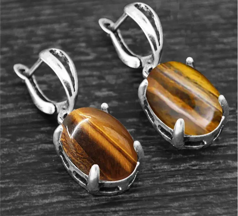 Boucles d’Oreilles en Pierres Naturelles  boucles d'oreilles LUNASTRAL