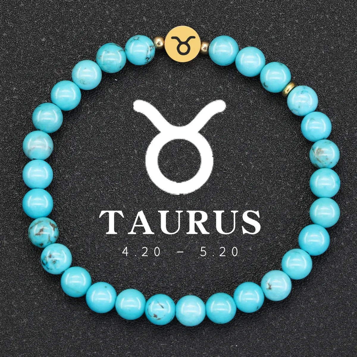Bracelet 12 Signes Zodiaque en Turquoise  bracelet LUNASTRAL
