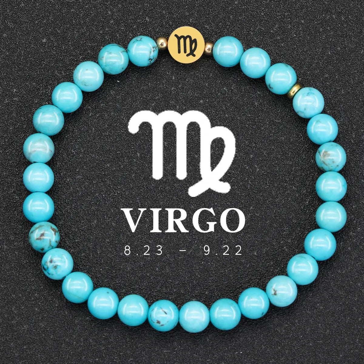 Bracelet 12 Signes Zodiaque en Turquoise  bracelet LUNASTRAL