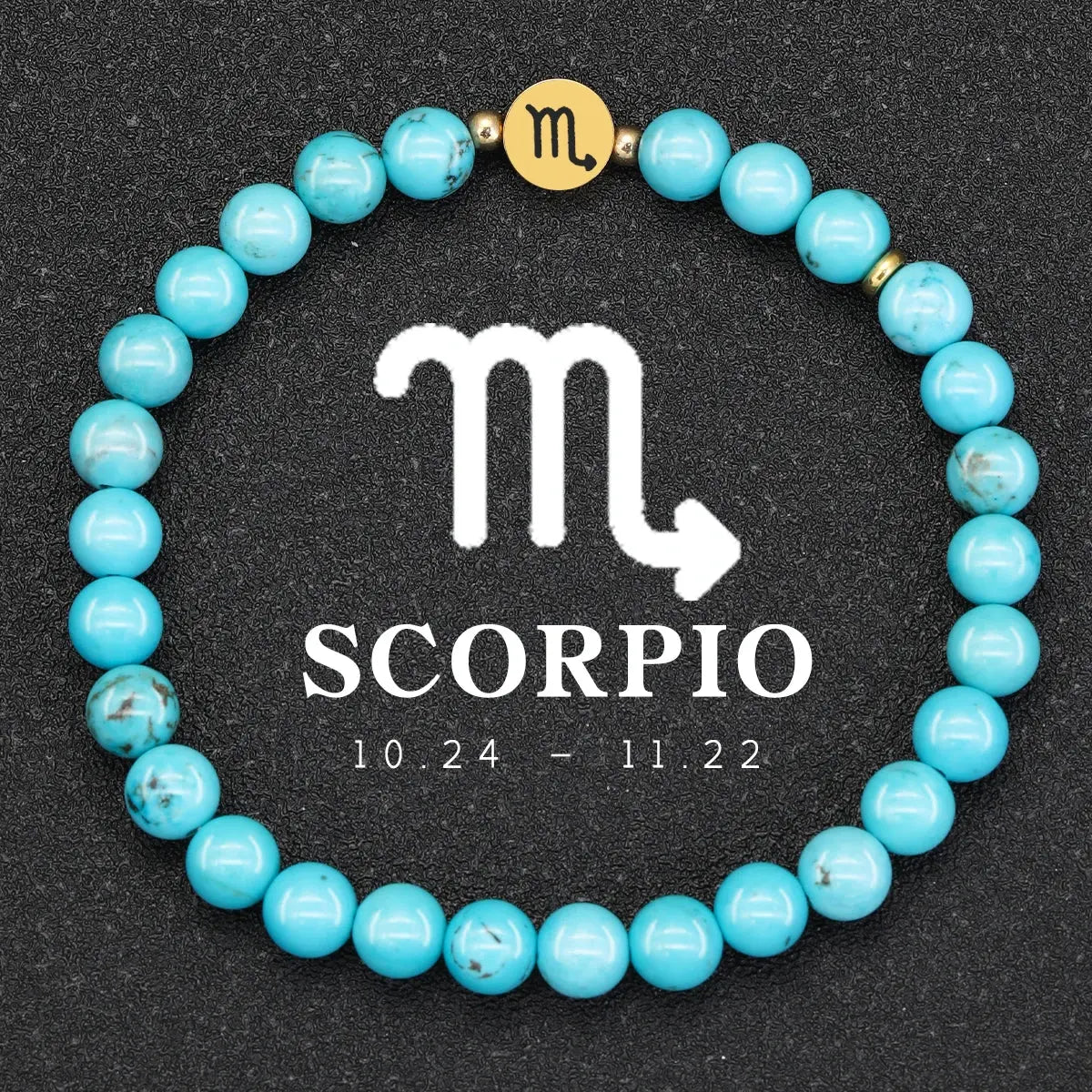Bracelet 12 Signes Zodiaque en Turquoise  bracelet LUNASTRAL