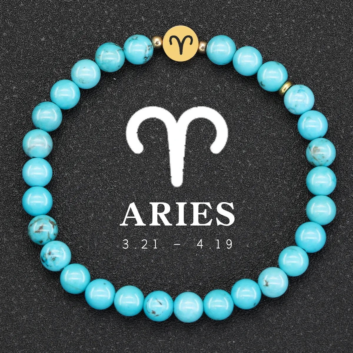 Bracelet 12 Signes Zodiaque en Turquoise  bracelet LUNASTRAL
