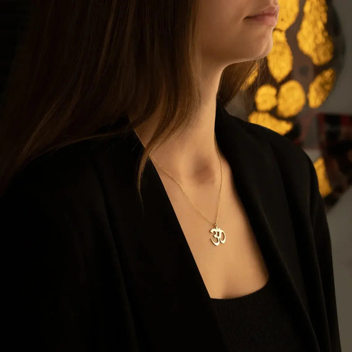 Collier Om et Chakras  collier LUNASTRAL