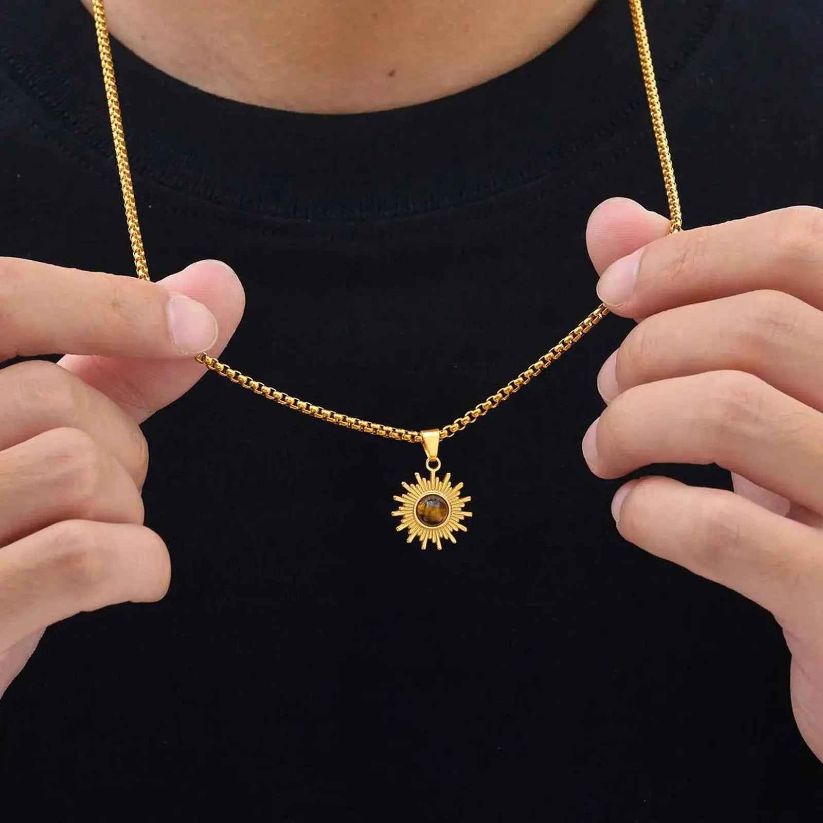 L'Oeil de Tournesol  collier LUNASTRAL