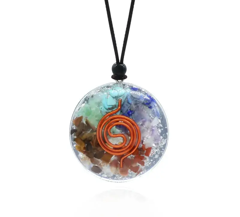 L'Orgonite 7 Chakras  collier LUNASTRAL
