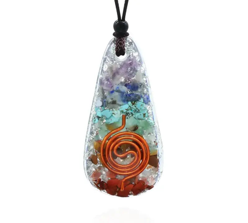 L'Orgonite 7 Chakras  collier LUNASTRAL