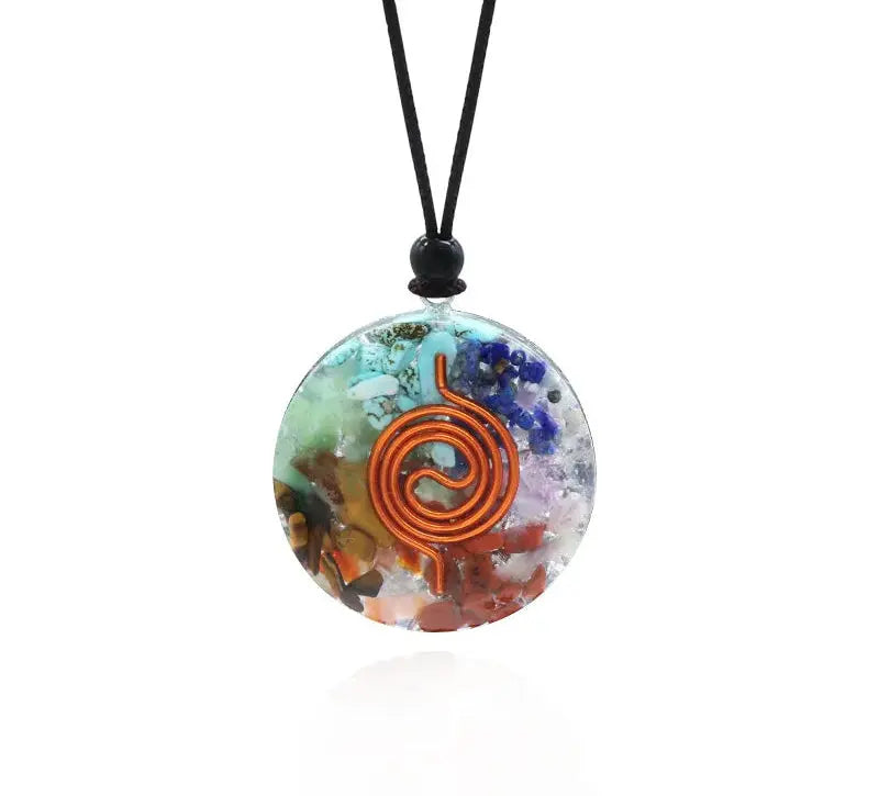 L'Orgonite 7 Chakras  collier LUNASTRAL