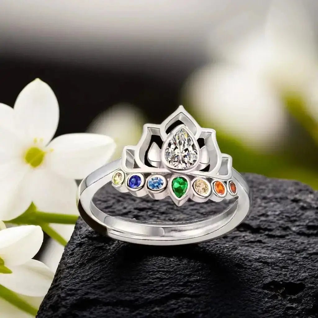 Le Lotus aux 7 Chakras  bague LUNASTRAL