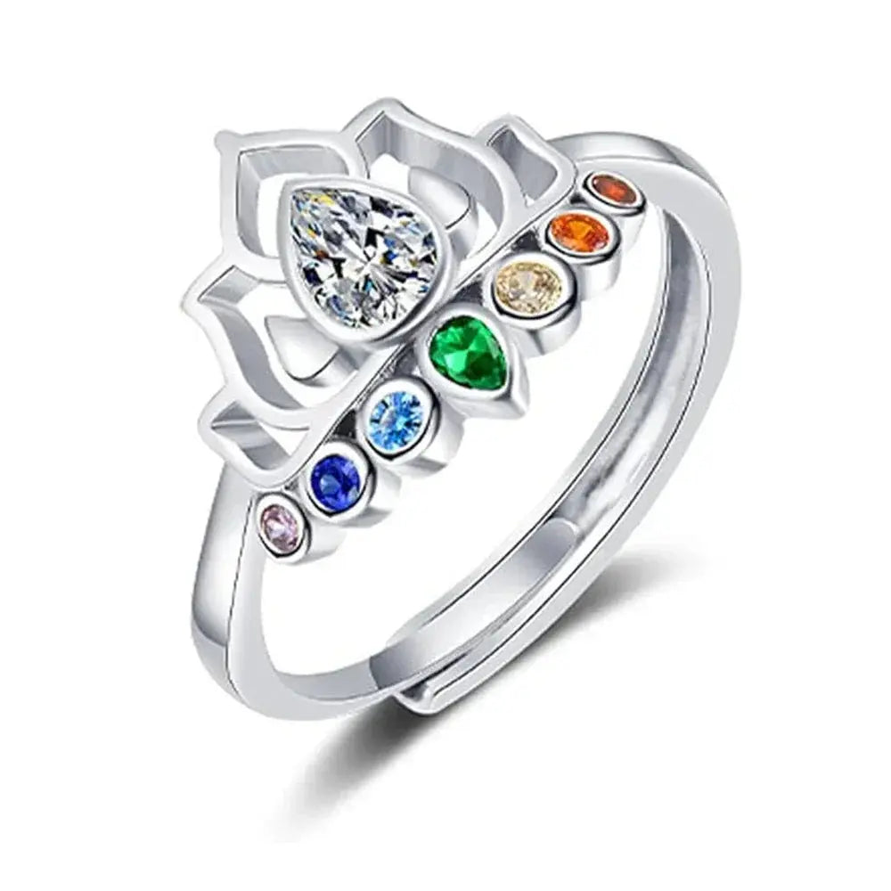 Le Lotus aux 7 Chakras  bague LUNASTRAL