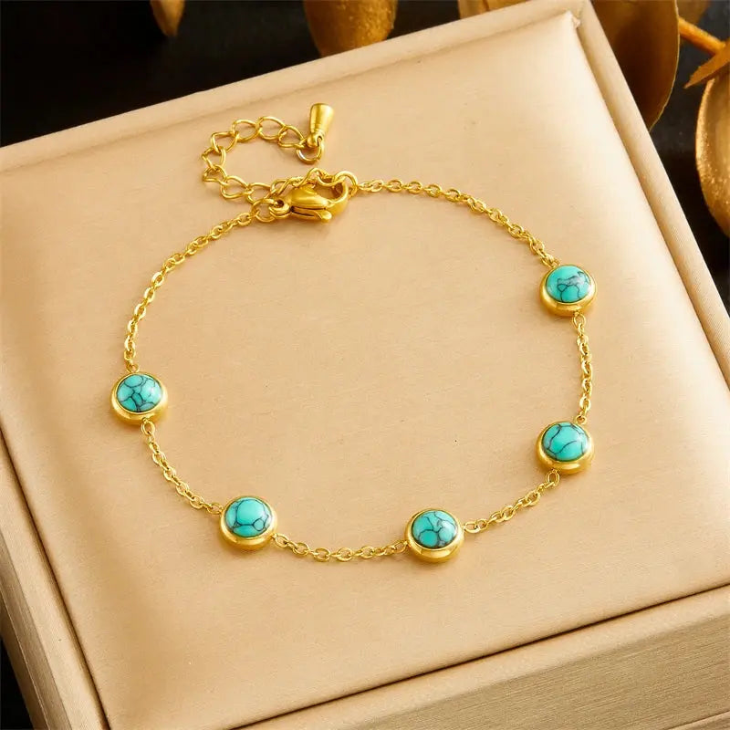 Ensemble Bijoux avec Turquoise LUNASTRAL