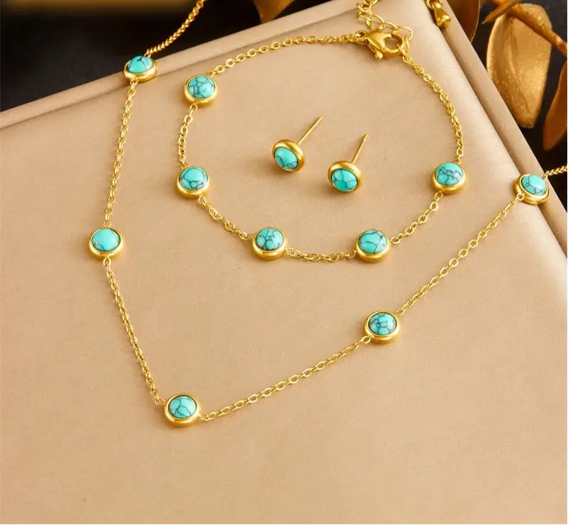 Ensemble Bijoux avec Turquoise LUNASTRAL