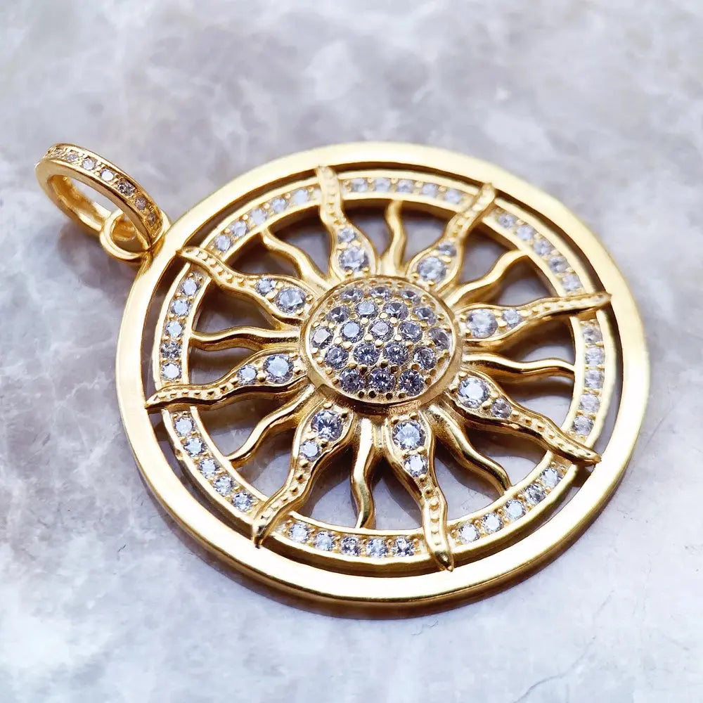 L'Amulette du Soleil – Bijou en Argent et Or LUNASTRAL