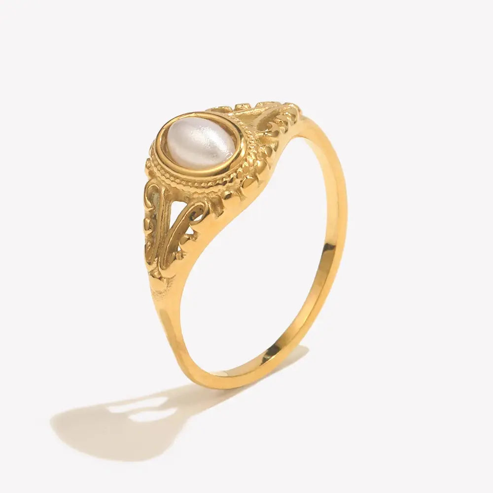 Bague en Or Avec Perle d'Eau Douce LUNASTRAL