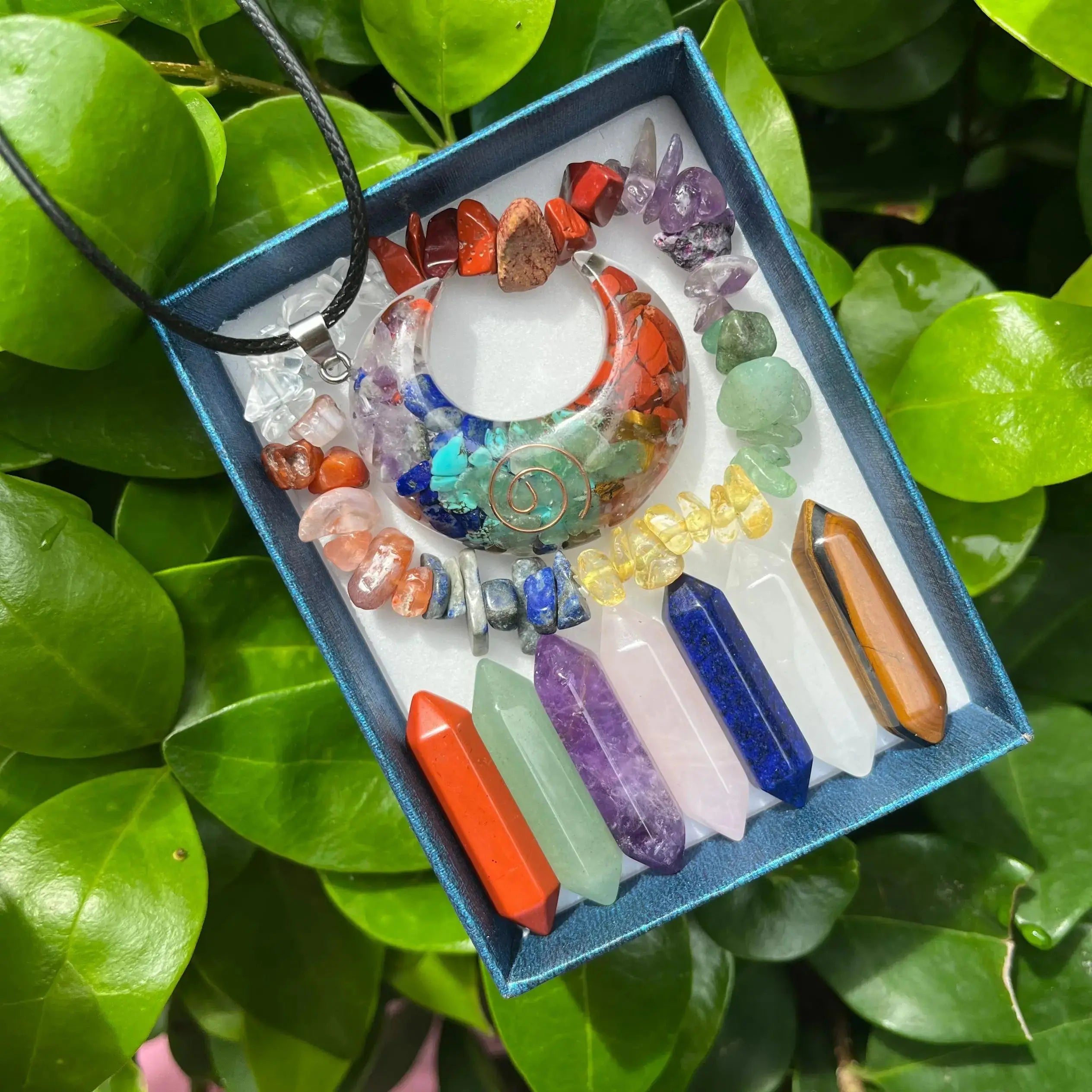 Set de 9 Cristaux de Quartz Pointus – Pierres Naturelles Chakra et Guérison  pierres LUNASTRAL