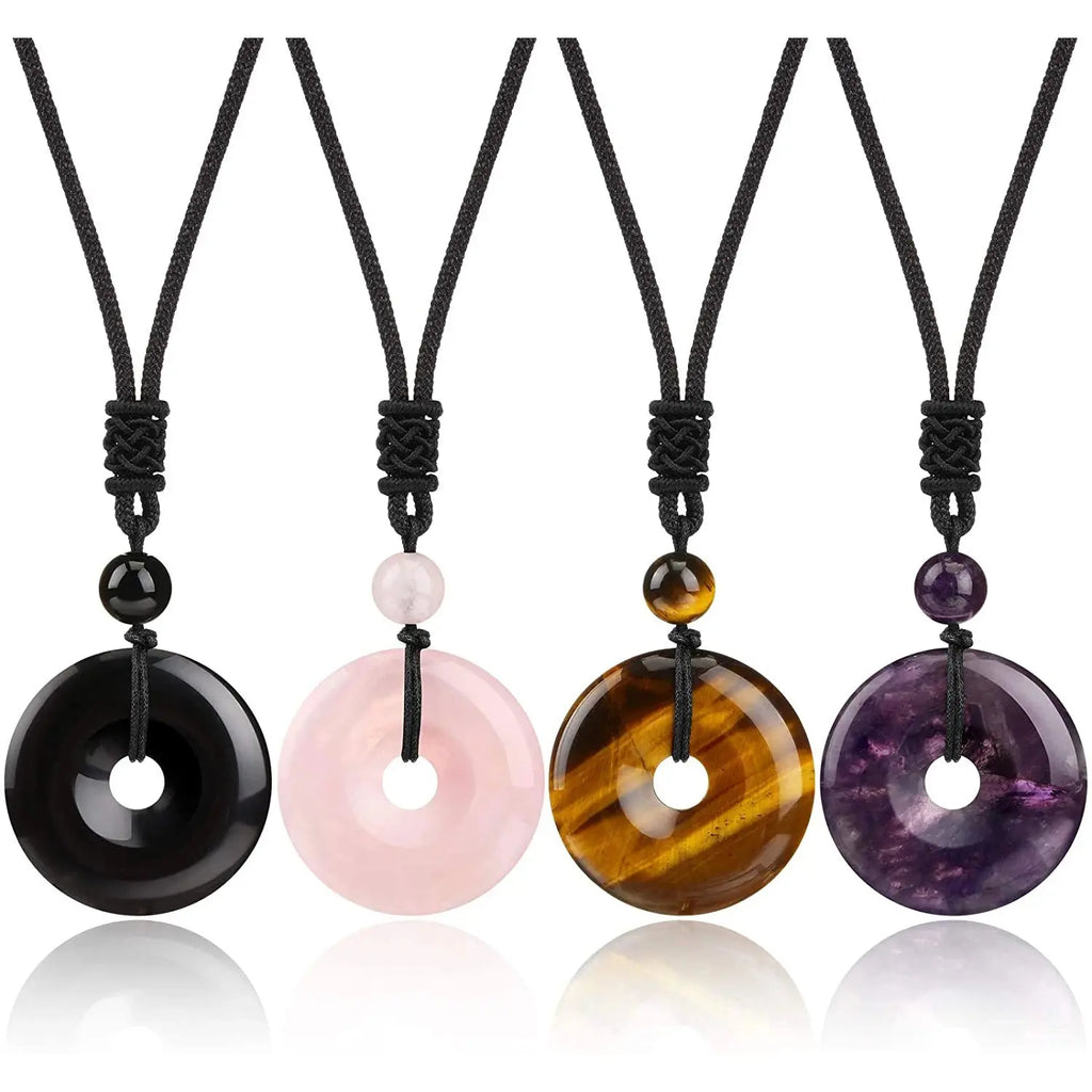 Amulette en Cristal de Chakra  collier LUNASTRAL