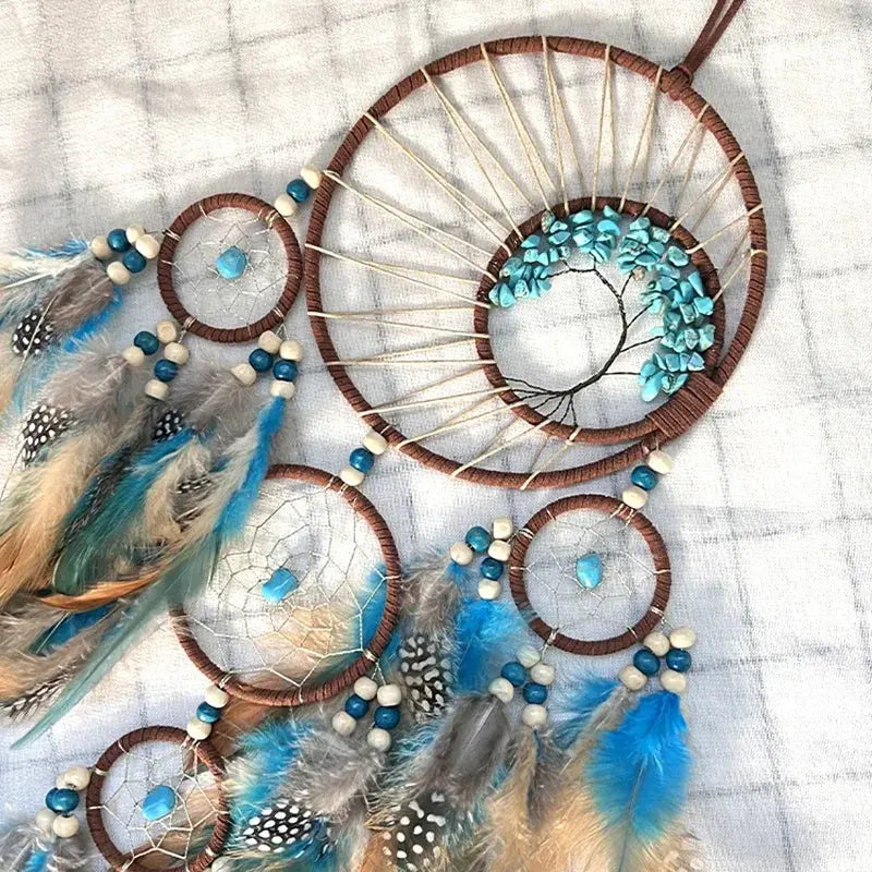 Attrape-Rêves Arbre de Vie et Pierres Naturelles  Amulette LUNASTRAL