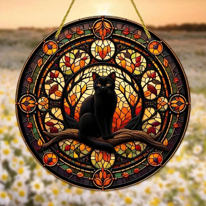 Attrape-Soleil – Chat Noir au Clair de Lune  déco LUNASTRAL