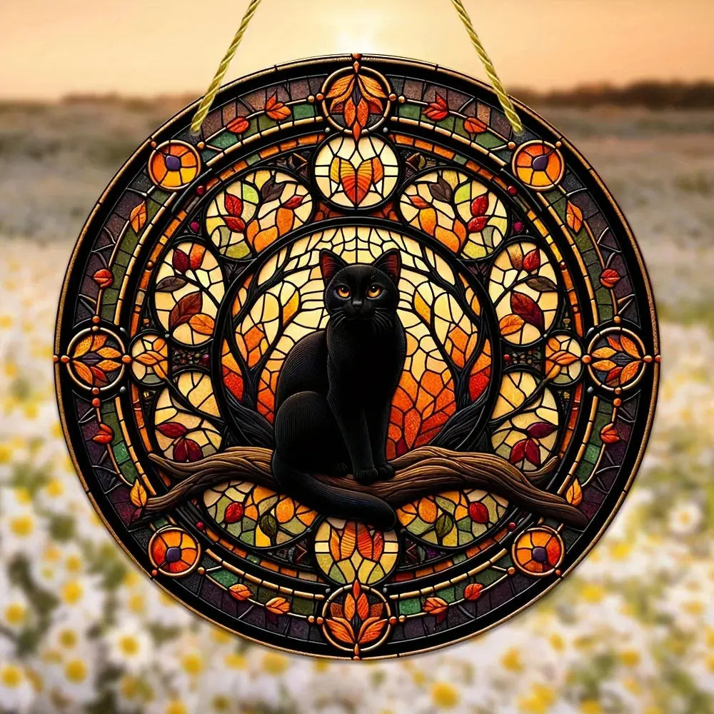 Attrape-Soleil – Chat Noir au Clair de Lune  déco LUNASTRAL