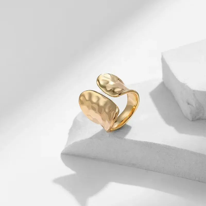 Bague Designer Dorée  bague LUNASTRAL