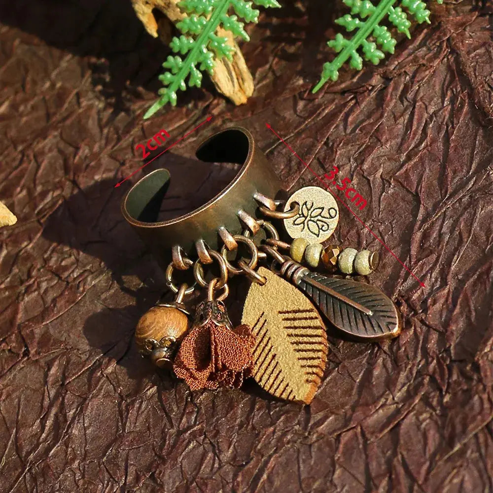 Bague à Plumes et Fleurs  bague LUNASTRAL