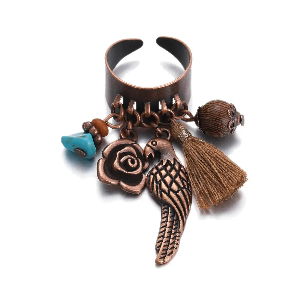 Bague à Plumes et Fleurs  bague LUNASTRAL