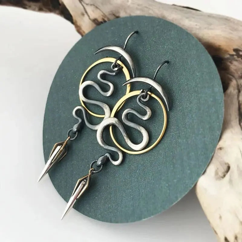 Boucles d’Oreilles Spirales Serpent  boucles d'oreilles LUNASTRAL