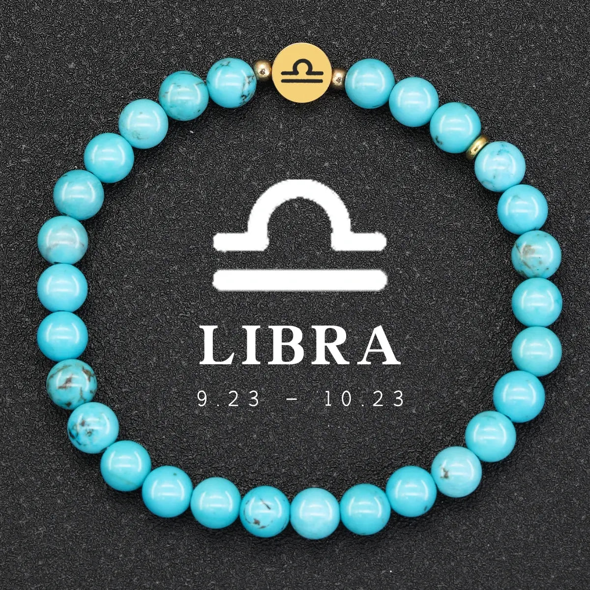 Bracelet 12 Signes Zodiaque en Turquoise  bracelet LUNASTRAL