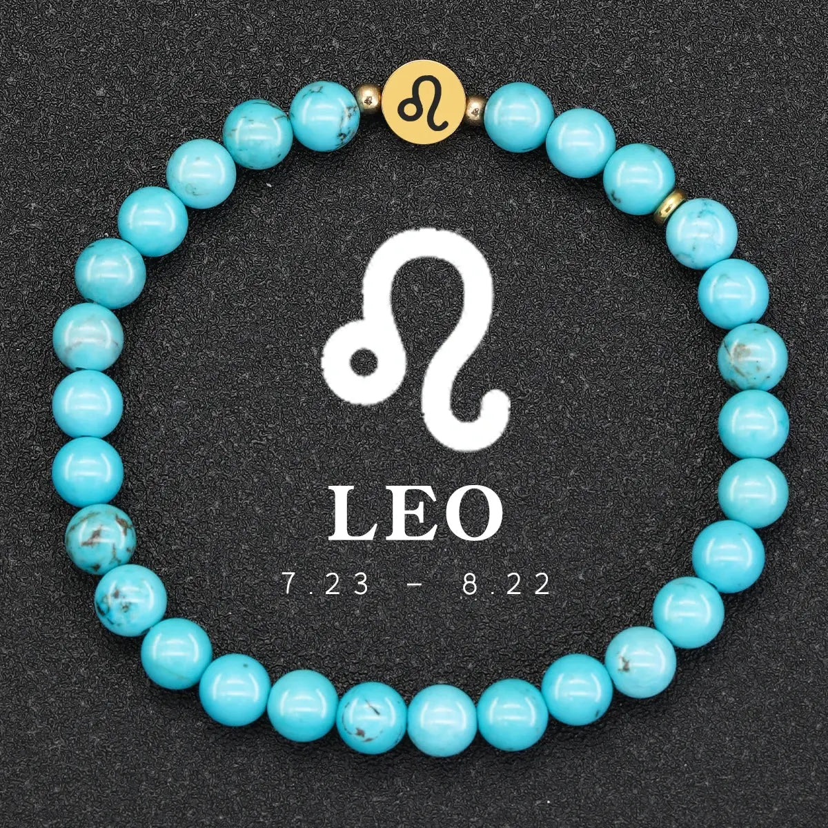 Bracelet 12 Signes Zodiaque en Turquoise  bracelet LUNASTRAL