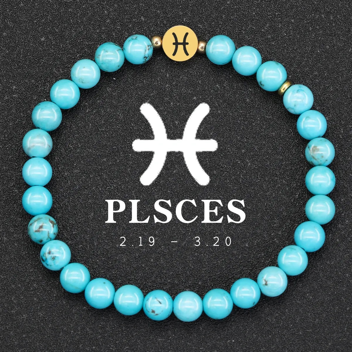 Bracelet 12 Signes Zodiaque en Turquoise  bracelet LUNASTRAL