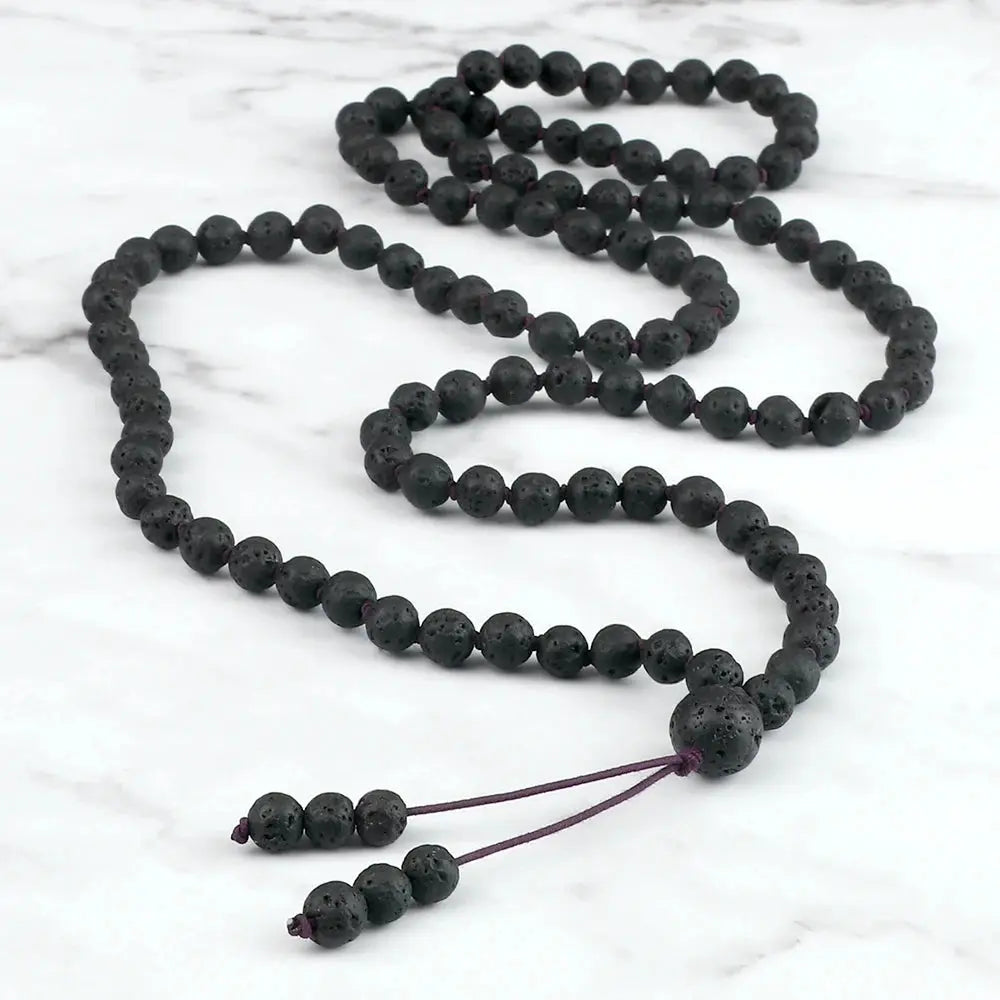 Collier Mala en Pierre de Lave  collier LUNASTRAL