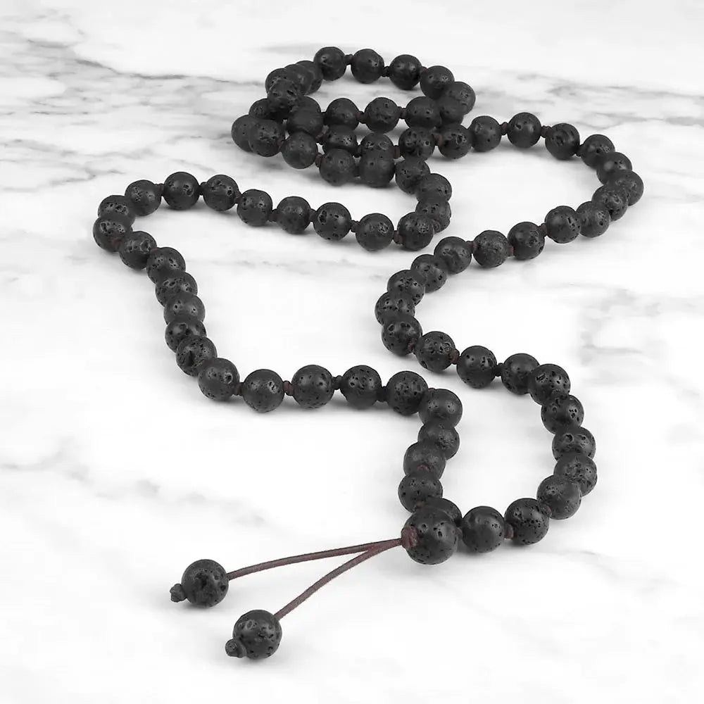 Collier Mala en Pierre de Lave  collier LUNASTRAL