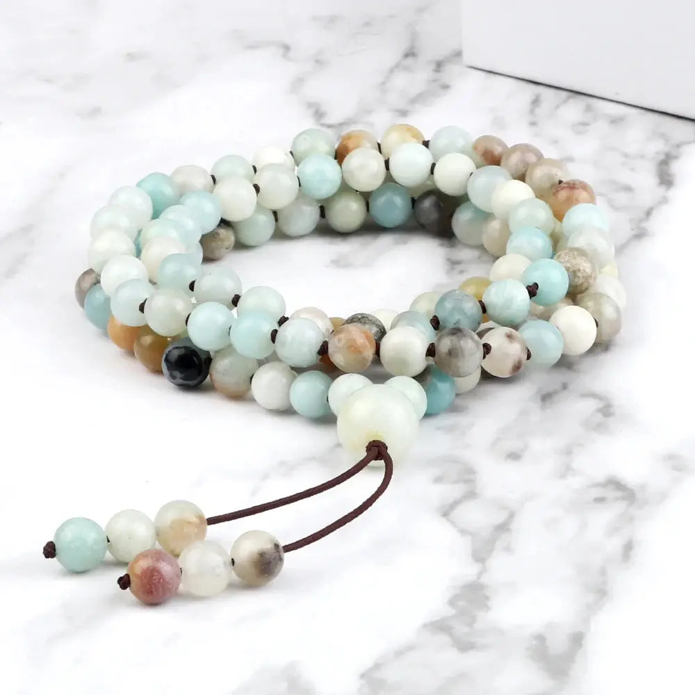 Collier de Méditation en Amazonite  collier LUNASTRAL