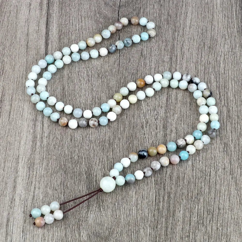 Collier de Méditation en Amazonite  collier LUNASTRAL