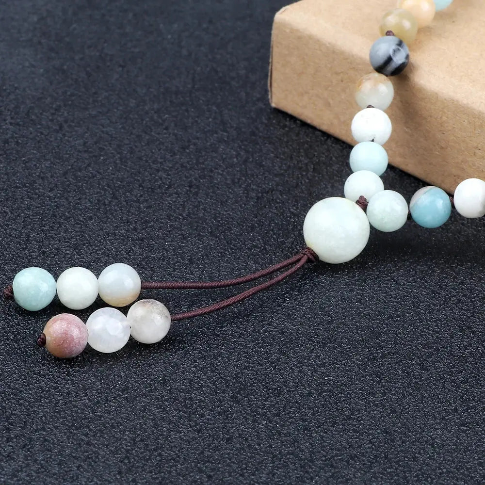 Collier de Méditation en Amazonite  collier LUNASTRAL