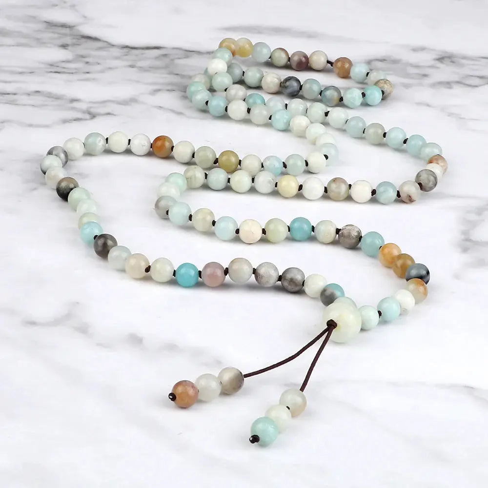 Collier de Méditation en Amazonite  collier LUNASTRAL