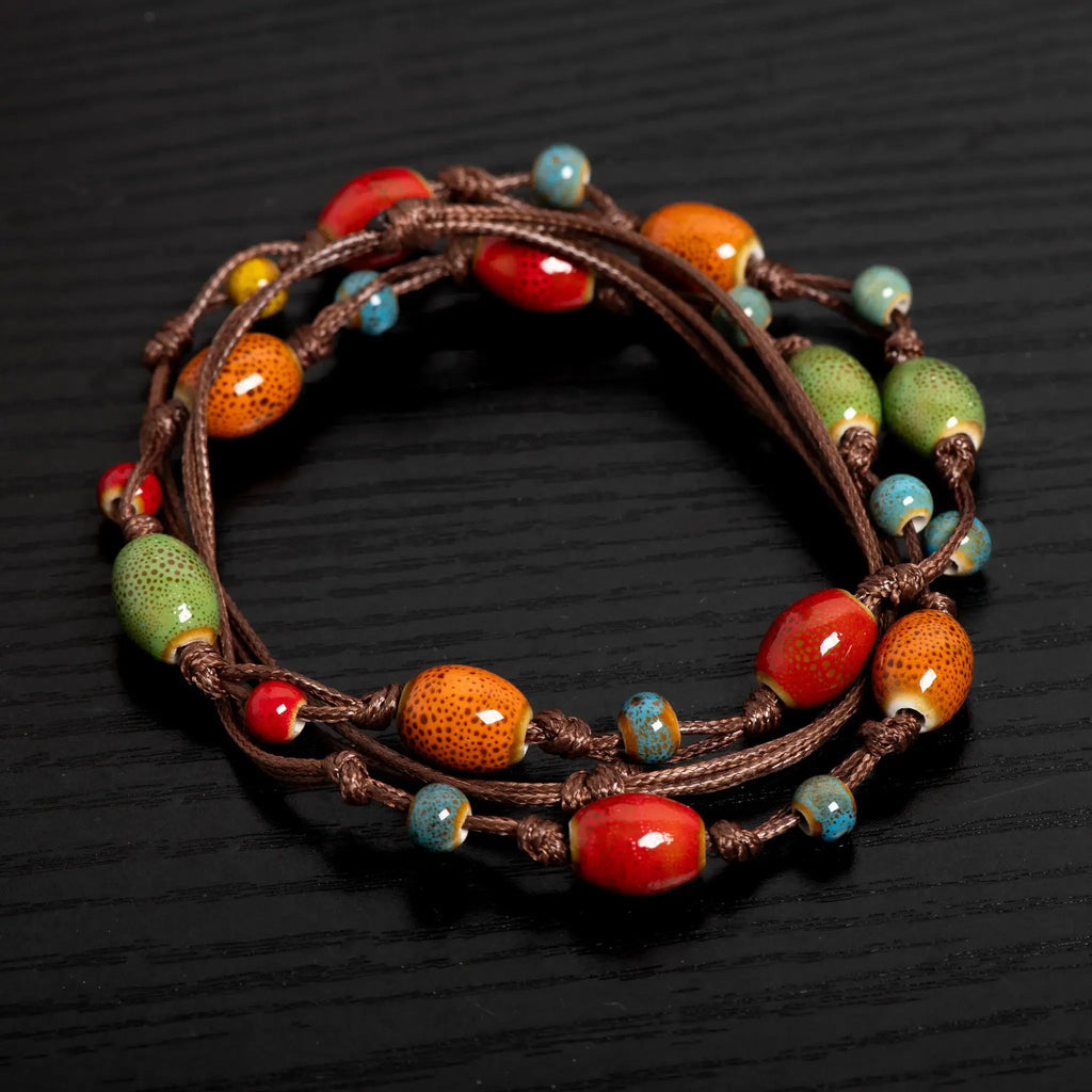 Collier et Bracelet en Céramique Colorée  collier LUNASTRAL