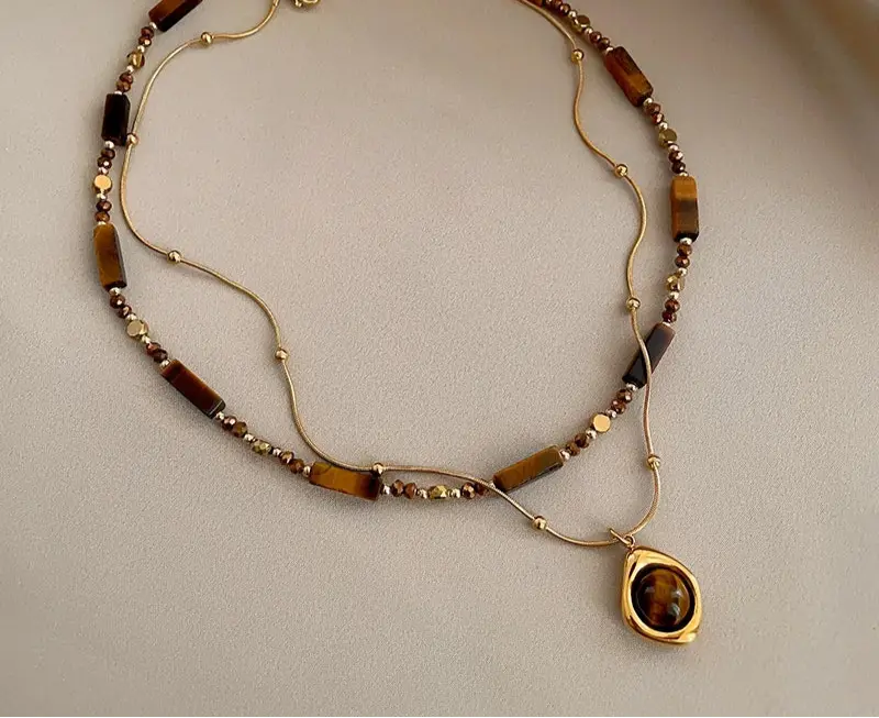 L'Œil de Tigre  collier LUNASTRAL
