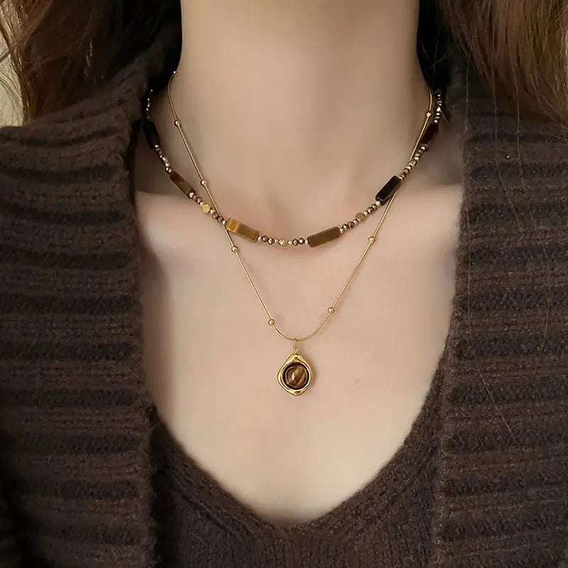 L'Œil de Tigre  collier LUNASTRAL