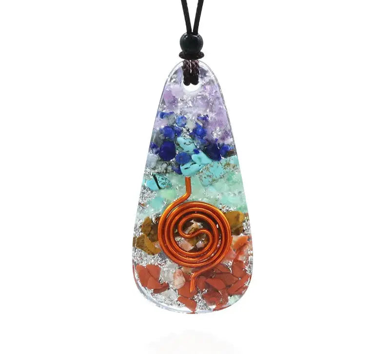 L'Orgonite 7 Chakras  collier LUNASTRAL