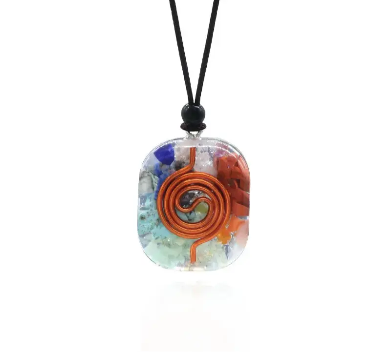 L'Orgonite 7 Chakras  collier LUNASTRAL