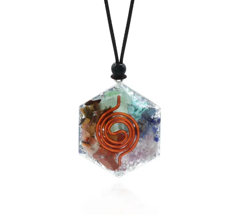 L'Orgonite 7 Chakras  collier LUNASTRAL