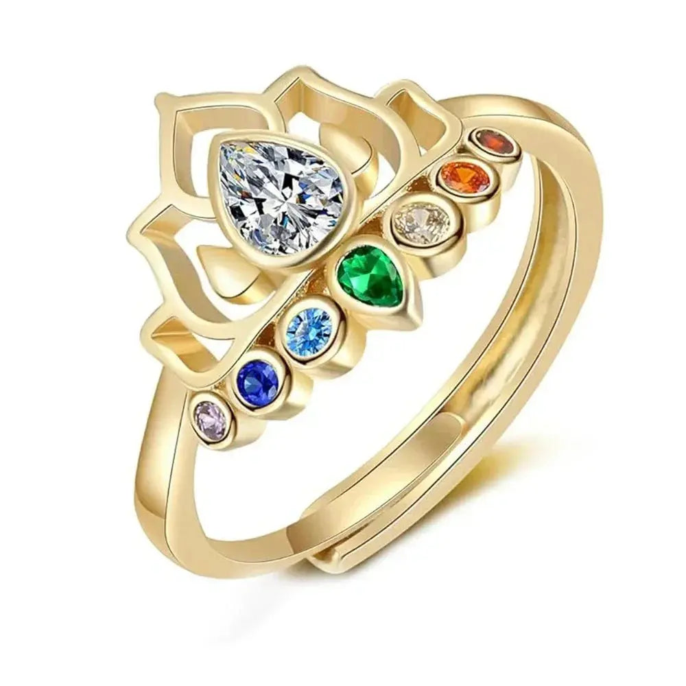 Le Lotus aux 7 Chakras  bague LUNASTRAL