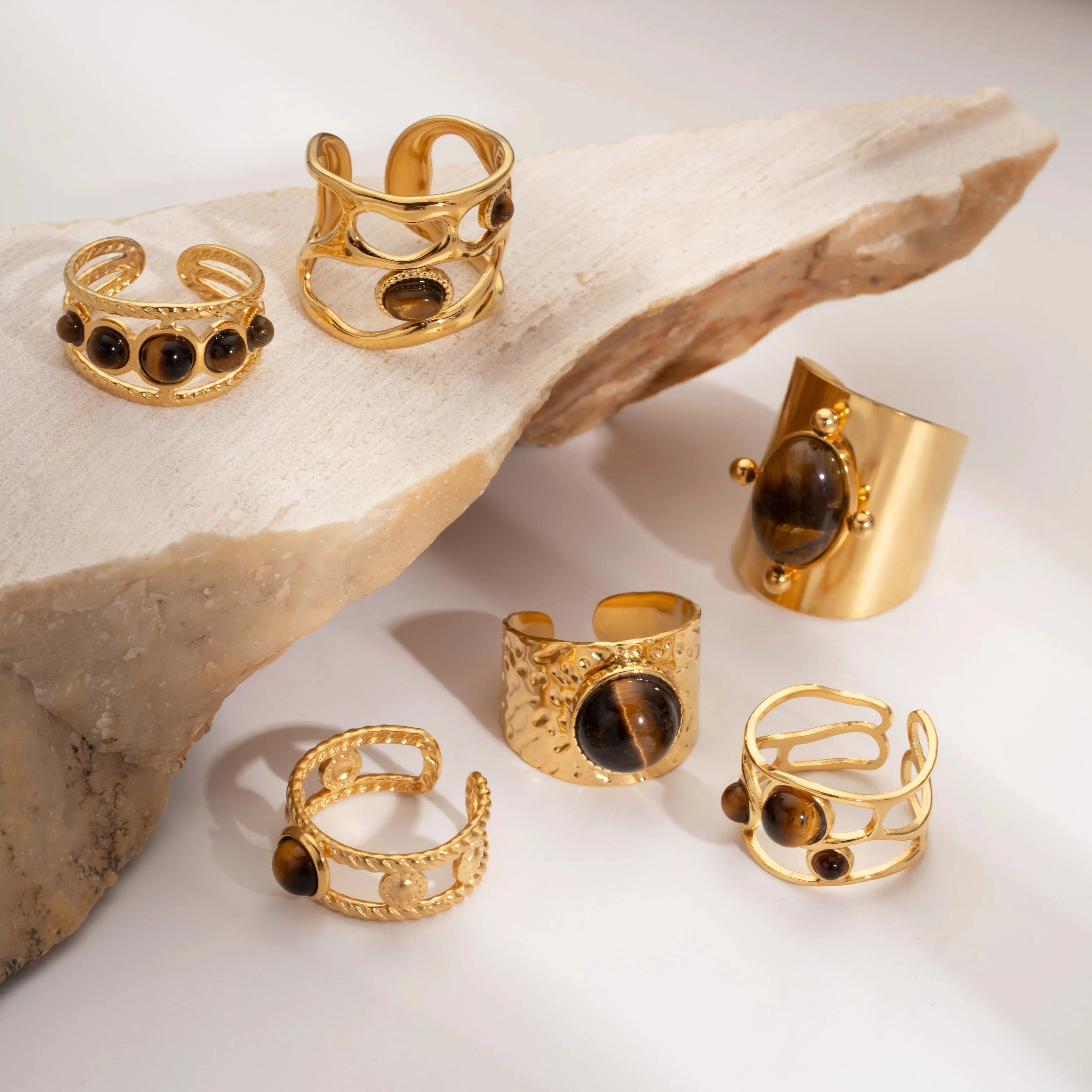 Bague Boho Plaqué Or LUNASTRAL