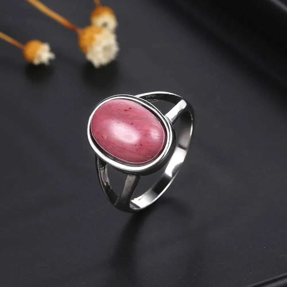 Bague en Argent Labradorite, Œil de Tigre ou Pierre de Lune LUNASTRAL