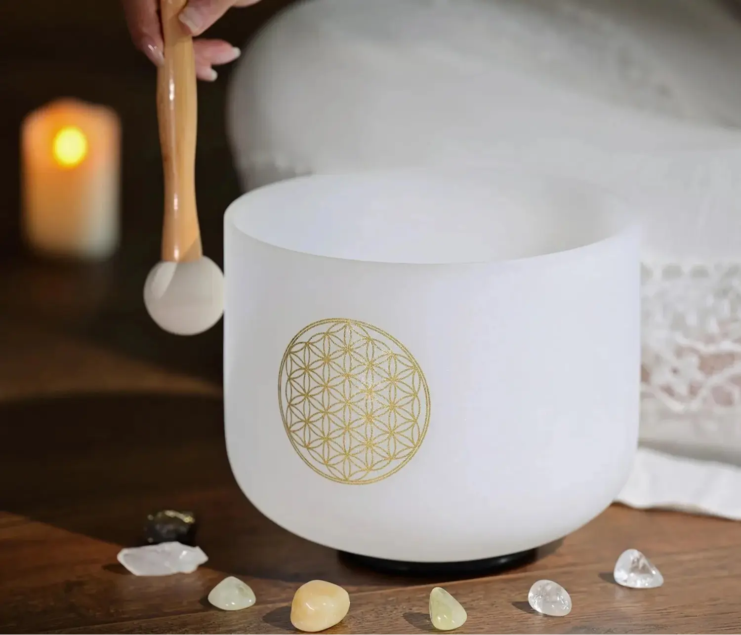 Le Chant de l'Univers - Bol en Cristal Pour Chakras LUNASTRAL