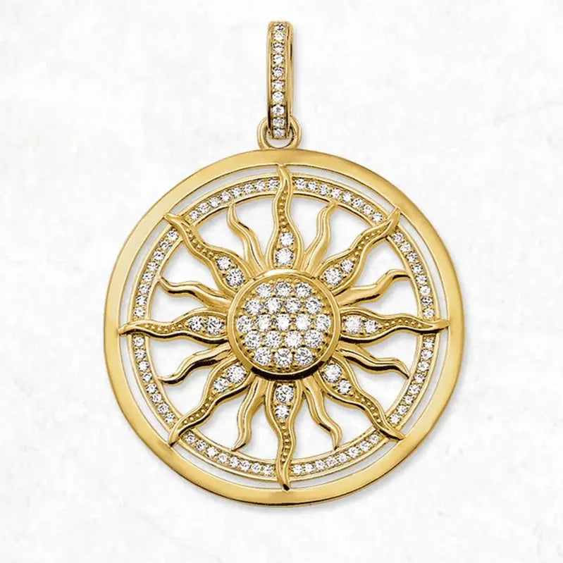 L'Amulette du Soleil – Bijou en Argent et Or LUNASTRAL